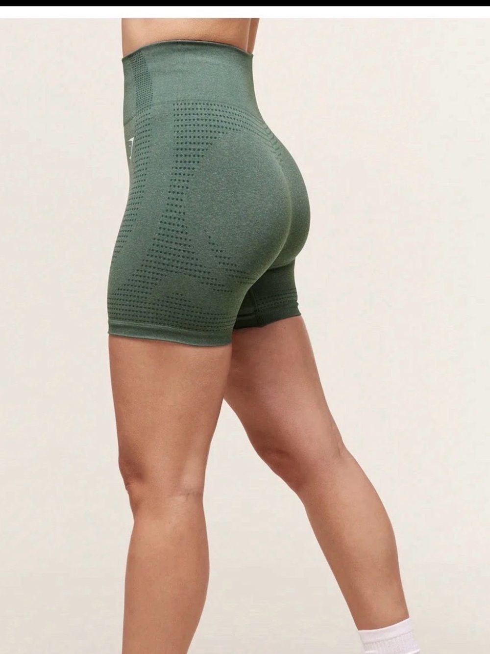 Gymshark Vital seamless shorts in Dark Green Marl Size Medium